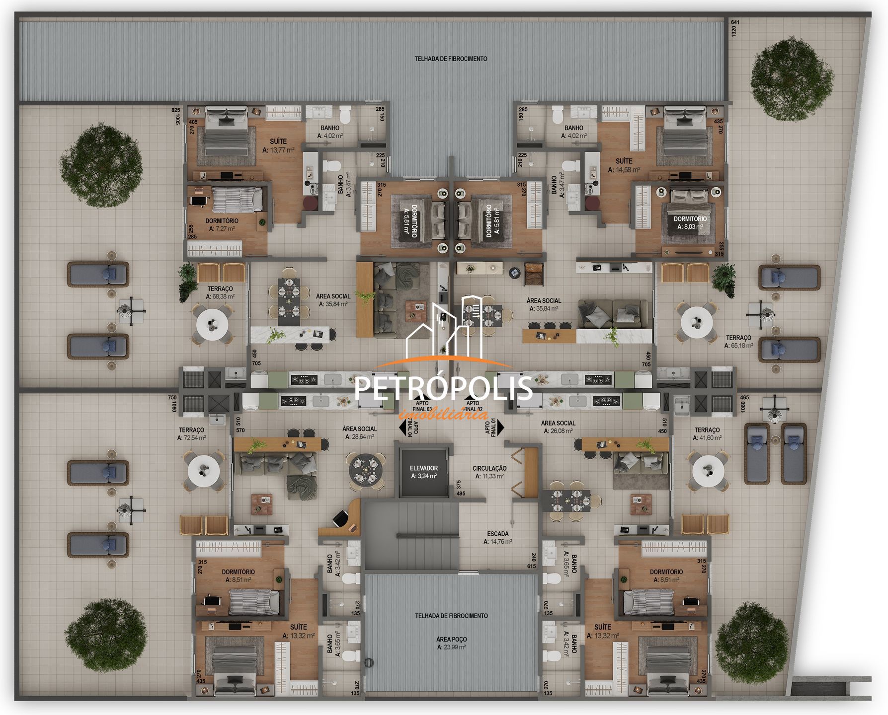 Apartamento à venda com 3 quartos, 141m² - Foto 3