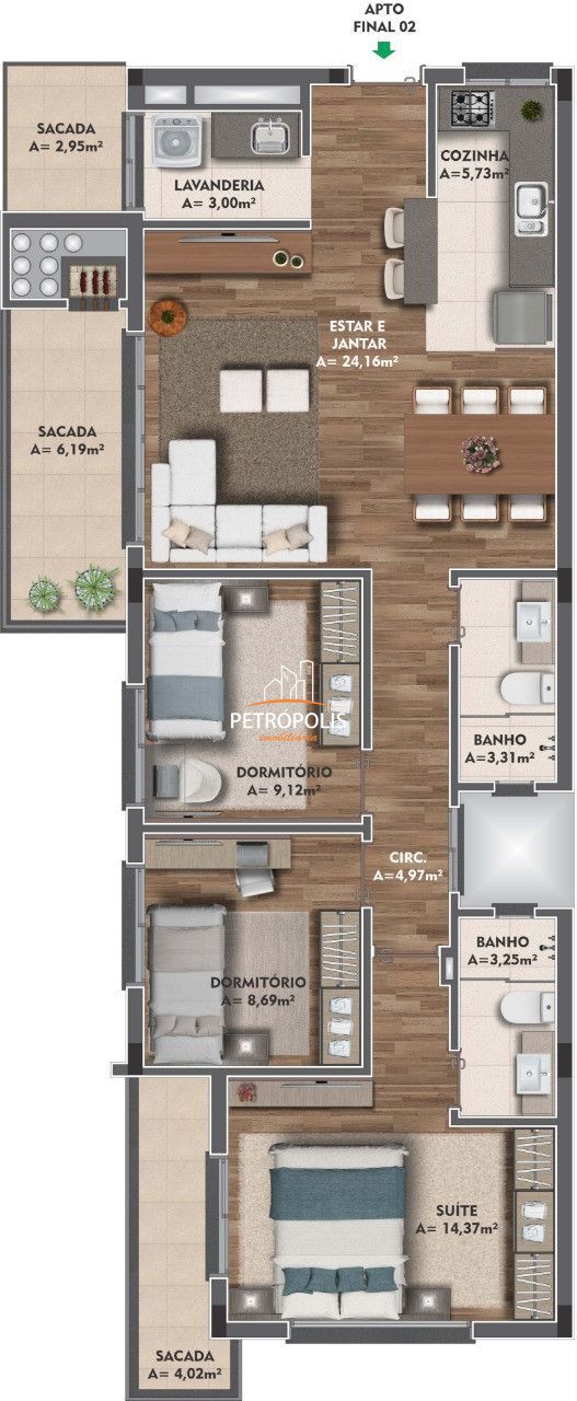 Apartamento à venda com 3 quartos, 109m² - Foto 6