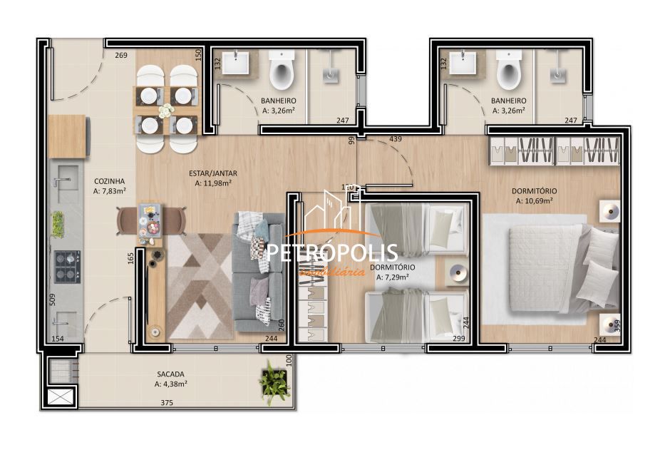 Apartamento à venda com 2 quartos, 56m² - Foto 18