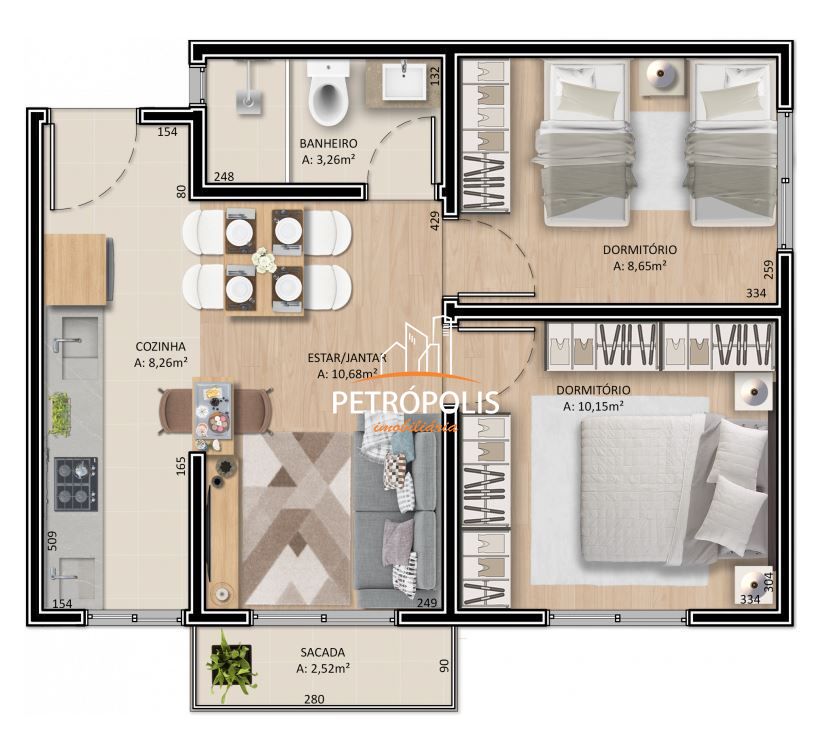 Apartamento à venda com 2 quartos, 56m² - Foto 24