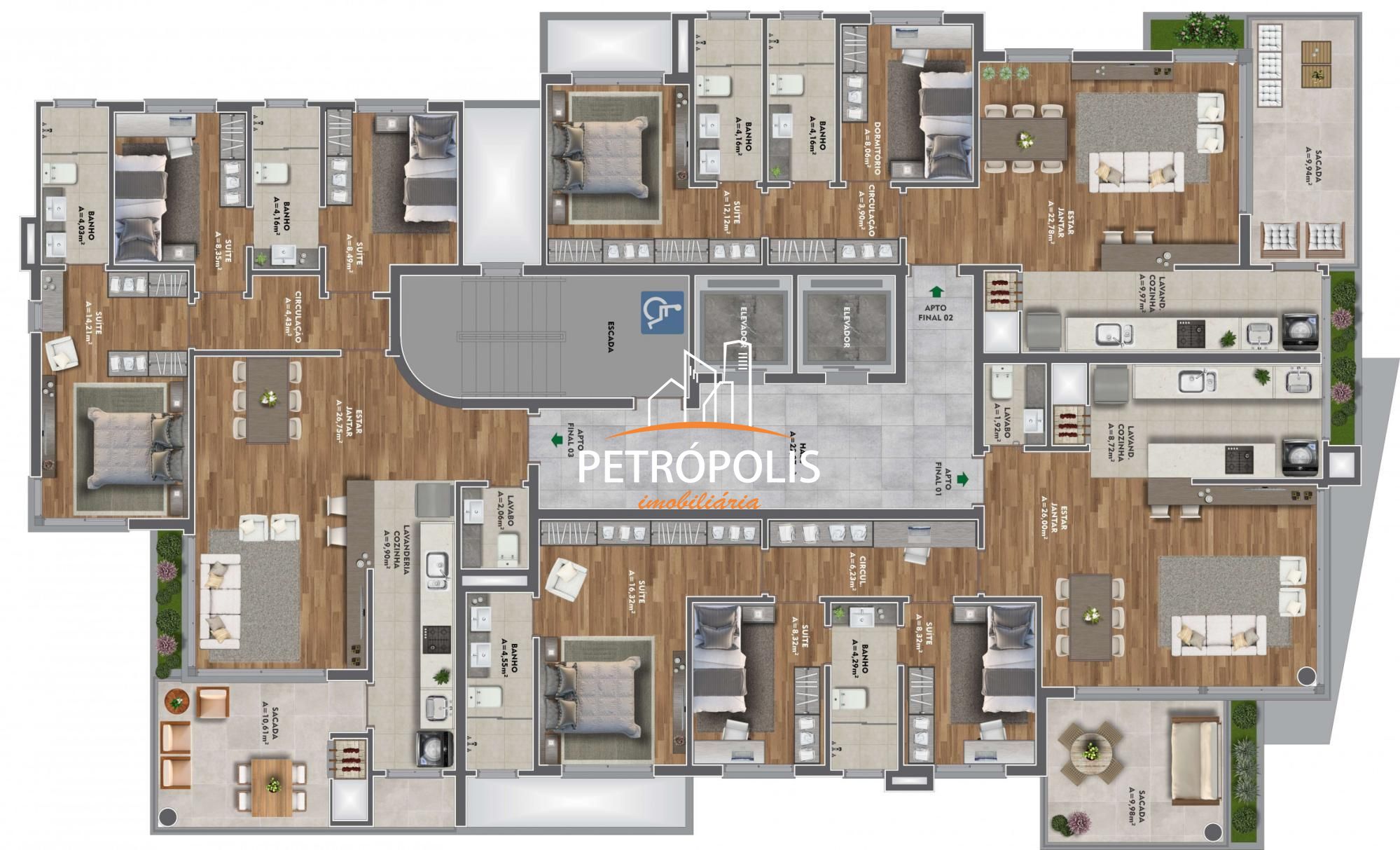 Apartamento à venda com 3 quartos, 113m² - Foto 2