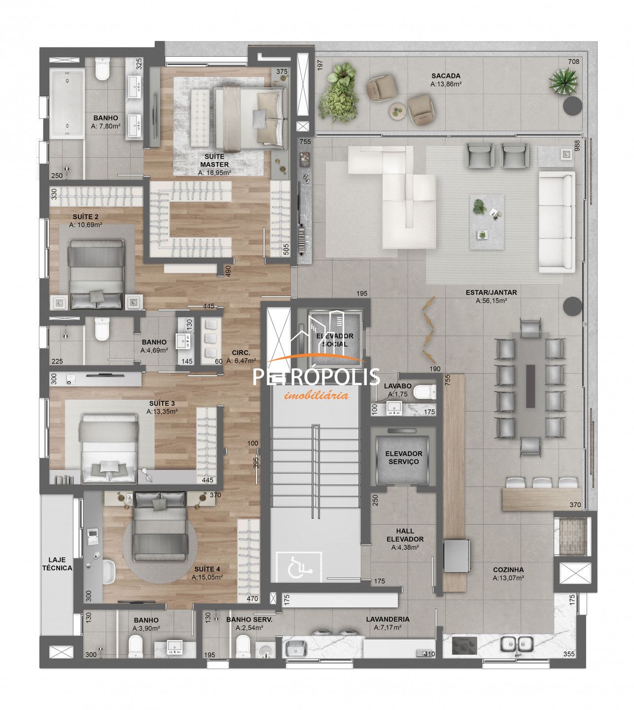 Apartamento à venda com 3 quartos, 253m² - Foto 17