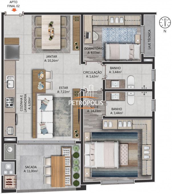 Apartamento à venda com 2 quartos, 83m² - Foto 12