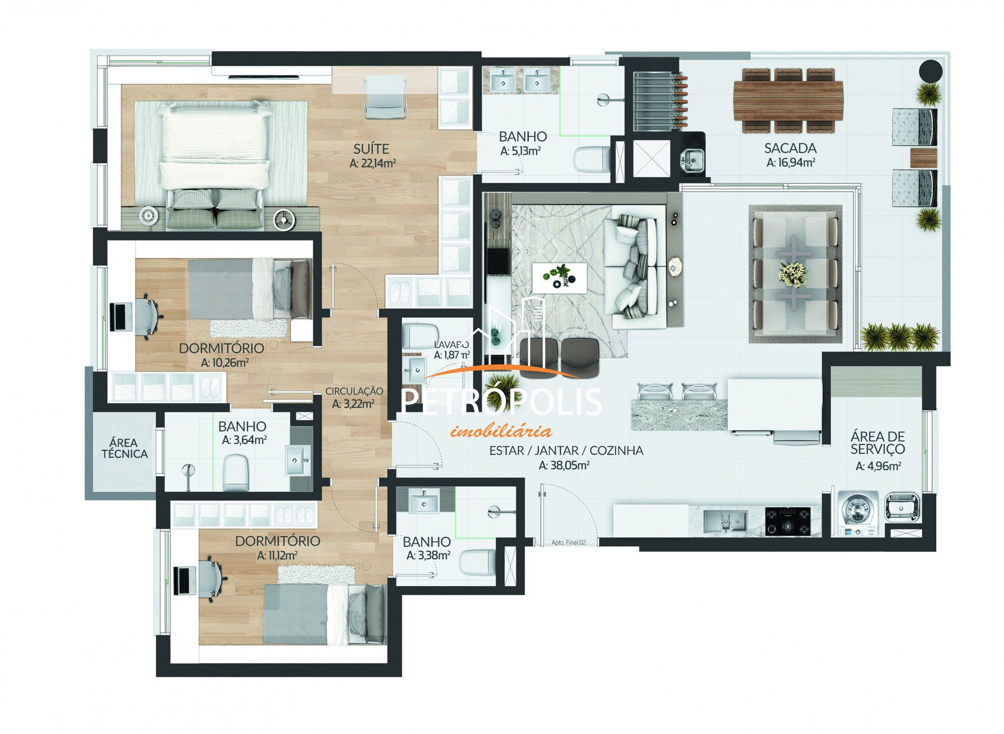 Apartamento à venda com 3 quartos, 137m² - Foto 65