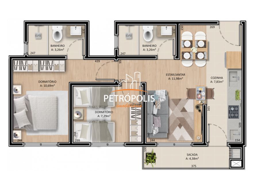 Apartamento à venda com 2 quartos, 56m² - Foto 17