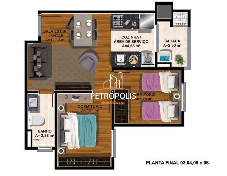 Apartamento à venda com 2 quartos, 44m² - Foto 7