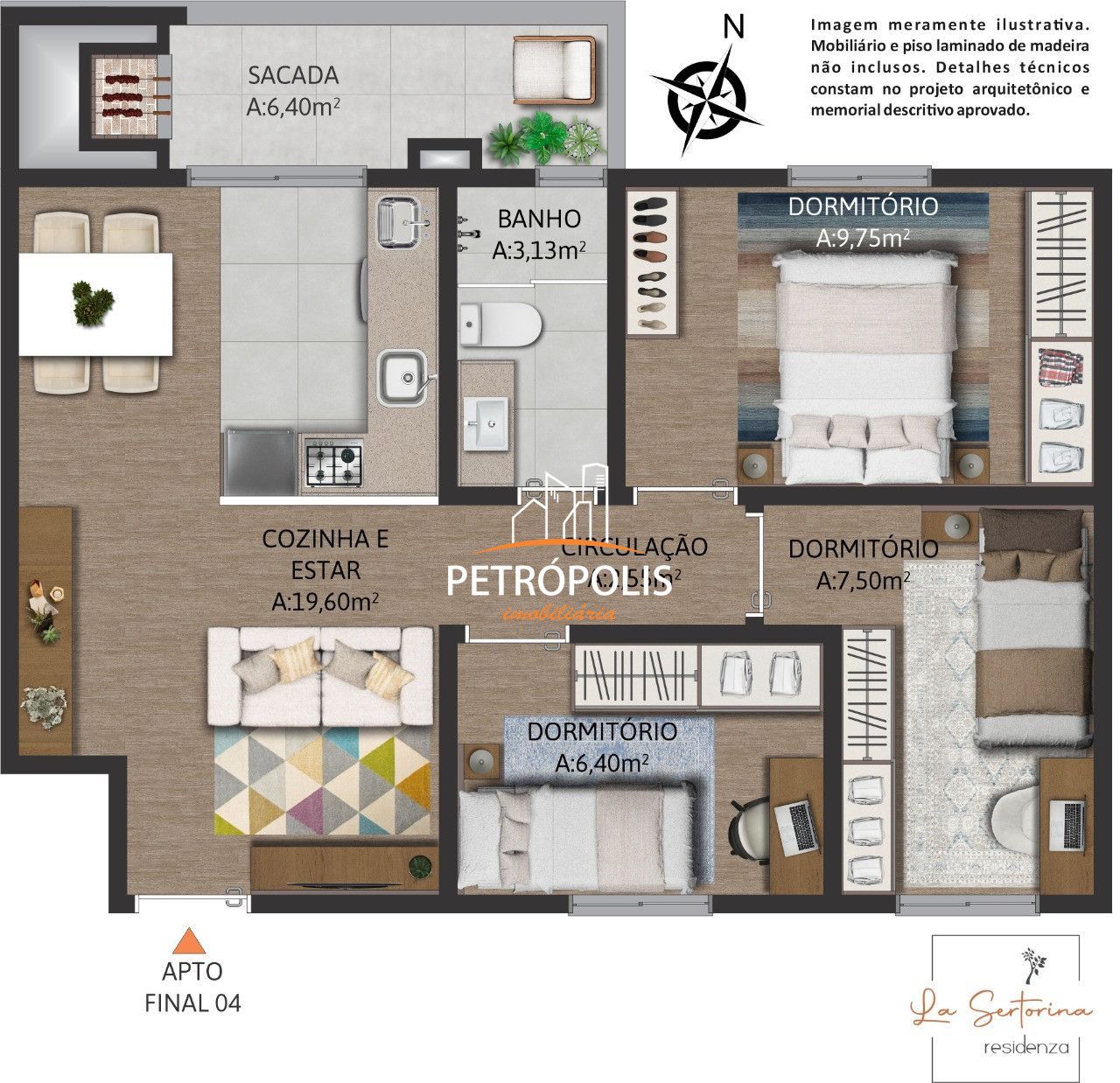 Apartamento à venda com 3 quartos, 62m² - Foto 4