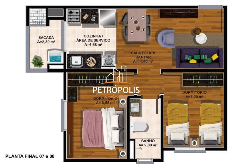 Apartamento à venda com 2 quartos, 44m² - Foto 6