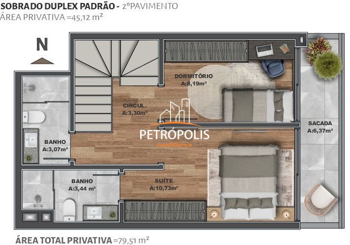 Apartamento à venda com 2 quartos, 79m² - Foto 6