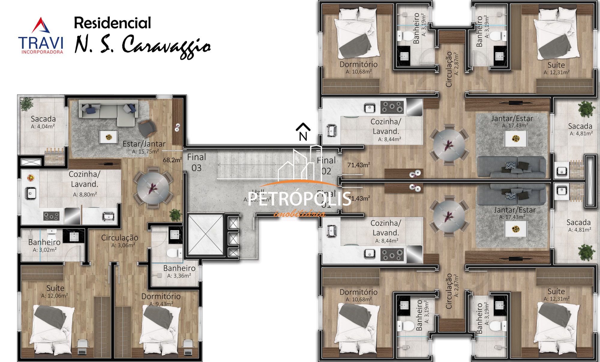 Apartamento à venda com 2 quartos, 84m² - Foto 2