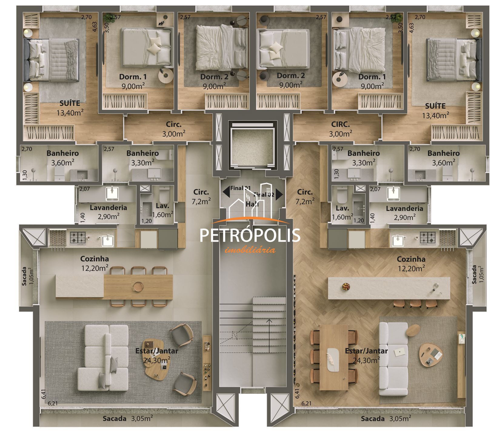 Apartamento à venda com 3 quartos, 110m² - Foto 22