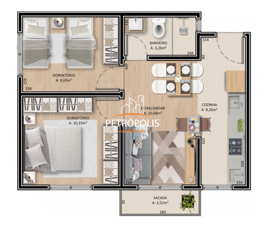 Apartamento à venda com 2 quartos, 56m² - Foto 15