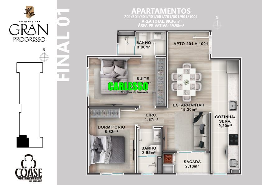 Apartamento à venda com 1 quarto, 31m² - Foto 20