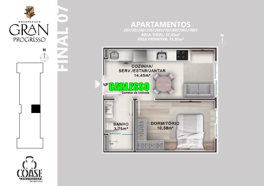 Apartamento à venda com 1 quarto, 31m² - Foto 26