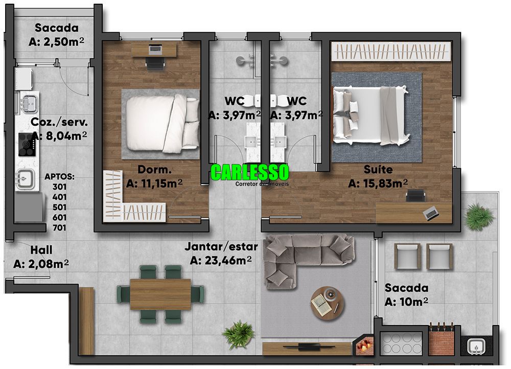 Apartamento à venda com 2 quartos, 92m² - Foto 23