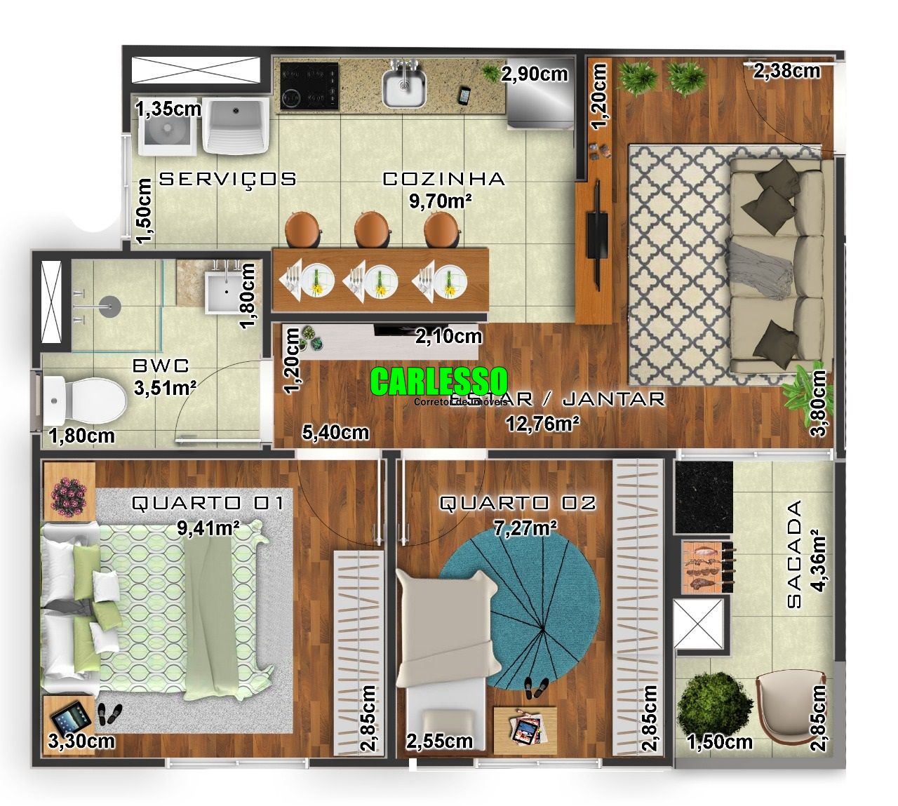 Apartamento à venda com 2 quartos, 52m² - Foto 26