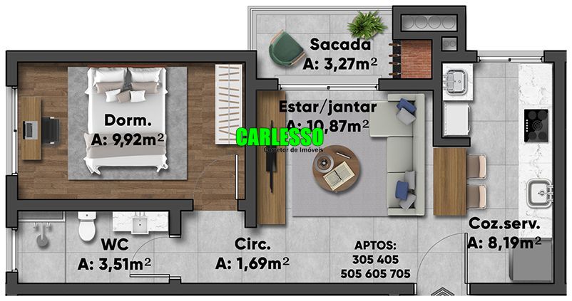 Apartamento à venda com 1 quarto, 44m² - Foto 23