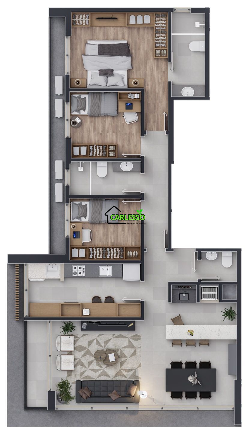 Apartamento, 3 quartos, 112 m² - Foto 9