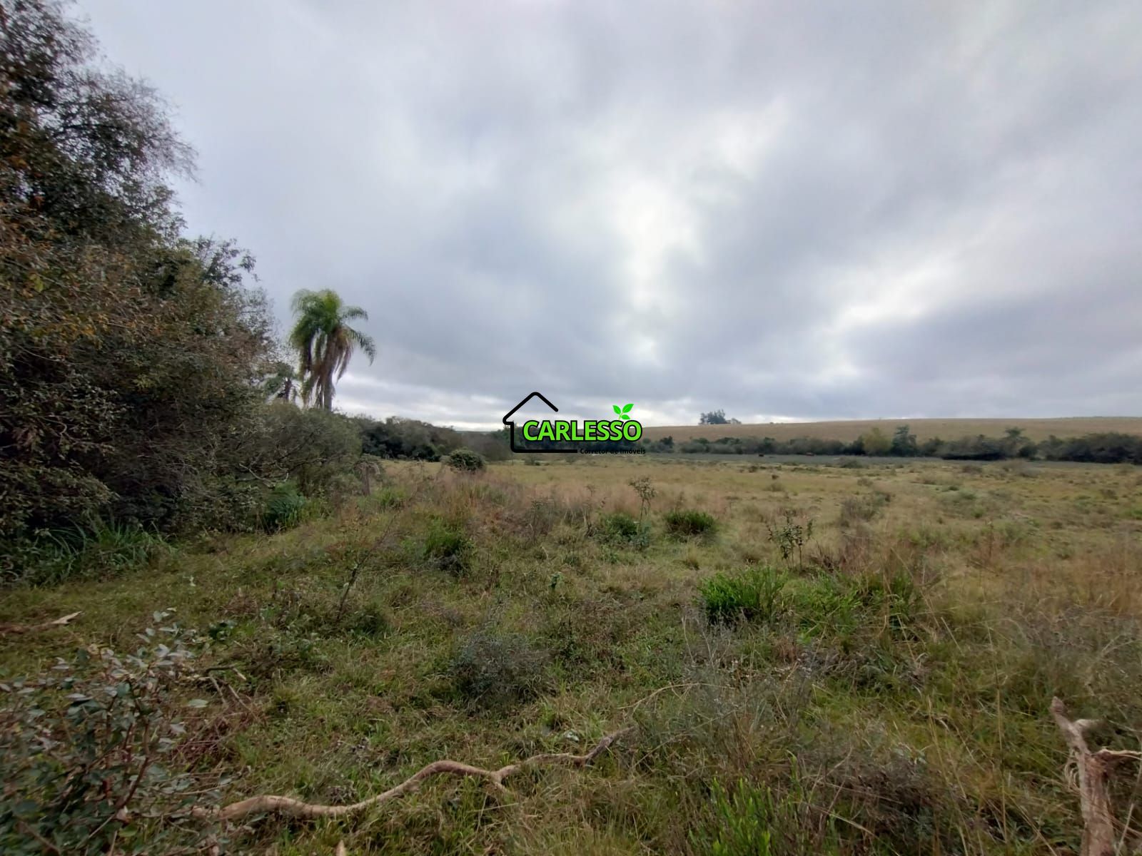 Área rural de frente ao asfalto