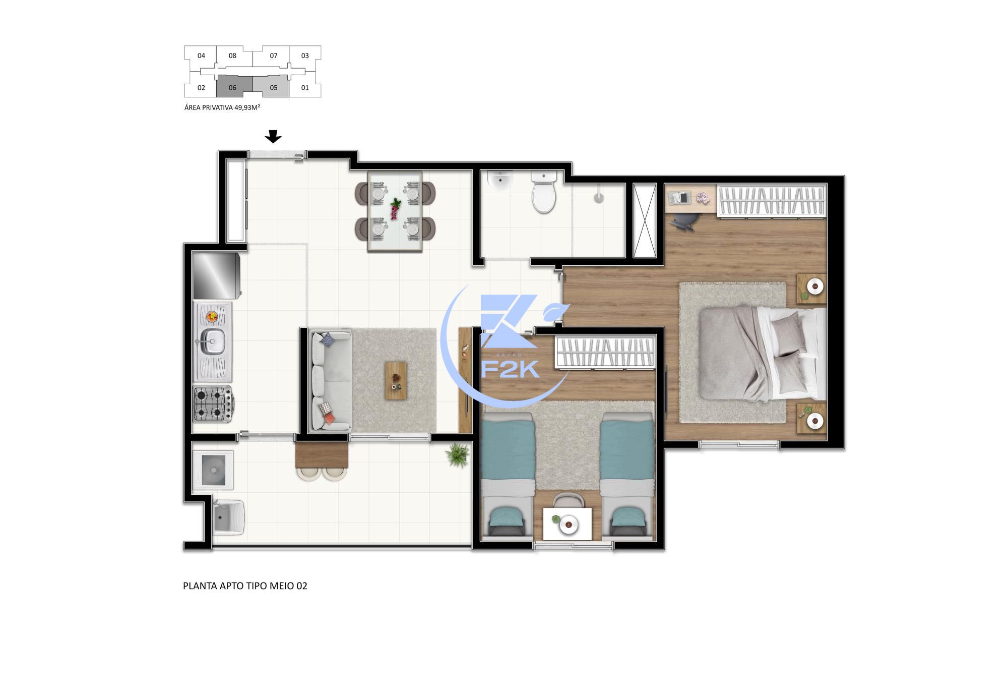 Apartamento, 2 quartos, 49 m² - Foto 9