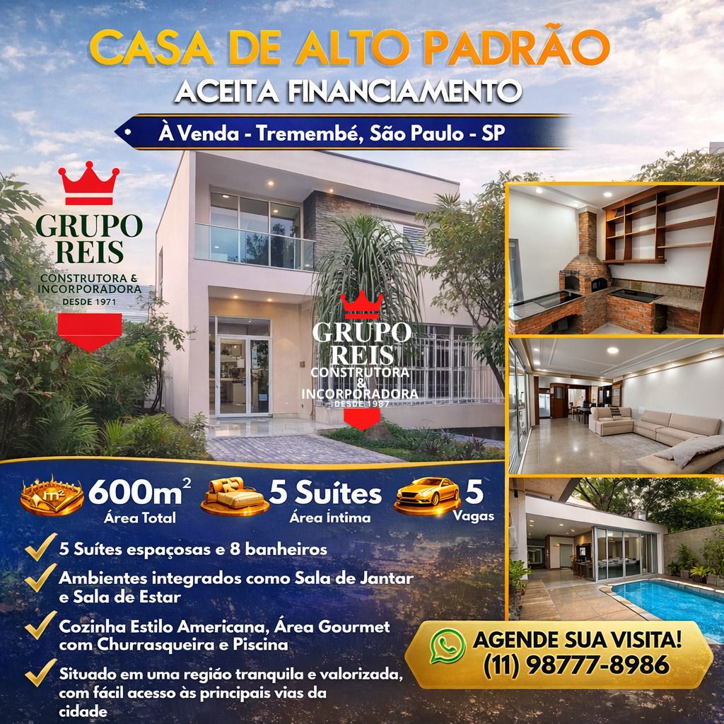 Casa, 5 quartos, 600 m² - Foto 1