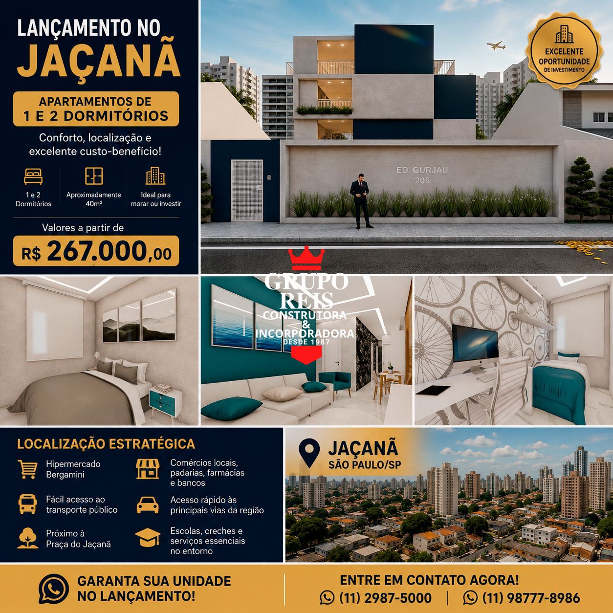 Lançamento no jaçanã apto 16 a partir de R$ 267 mil