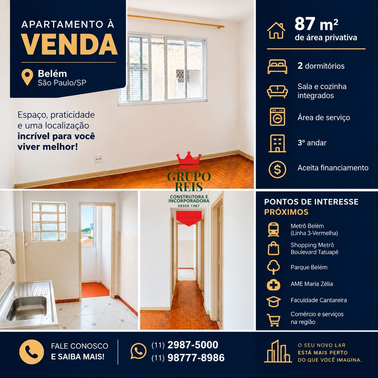 Apartamento, 2 quartos, 87 m² - Foto 1