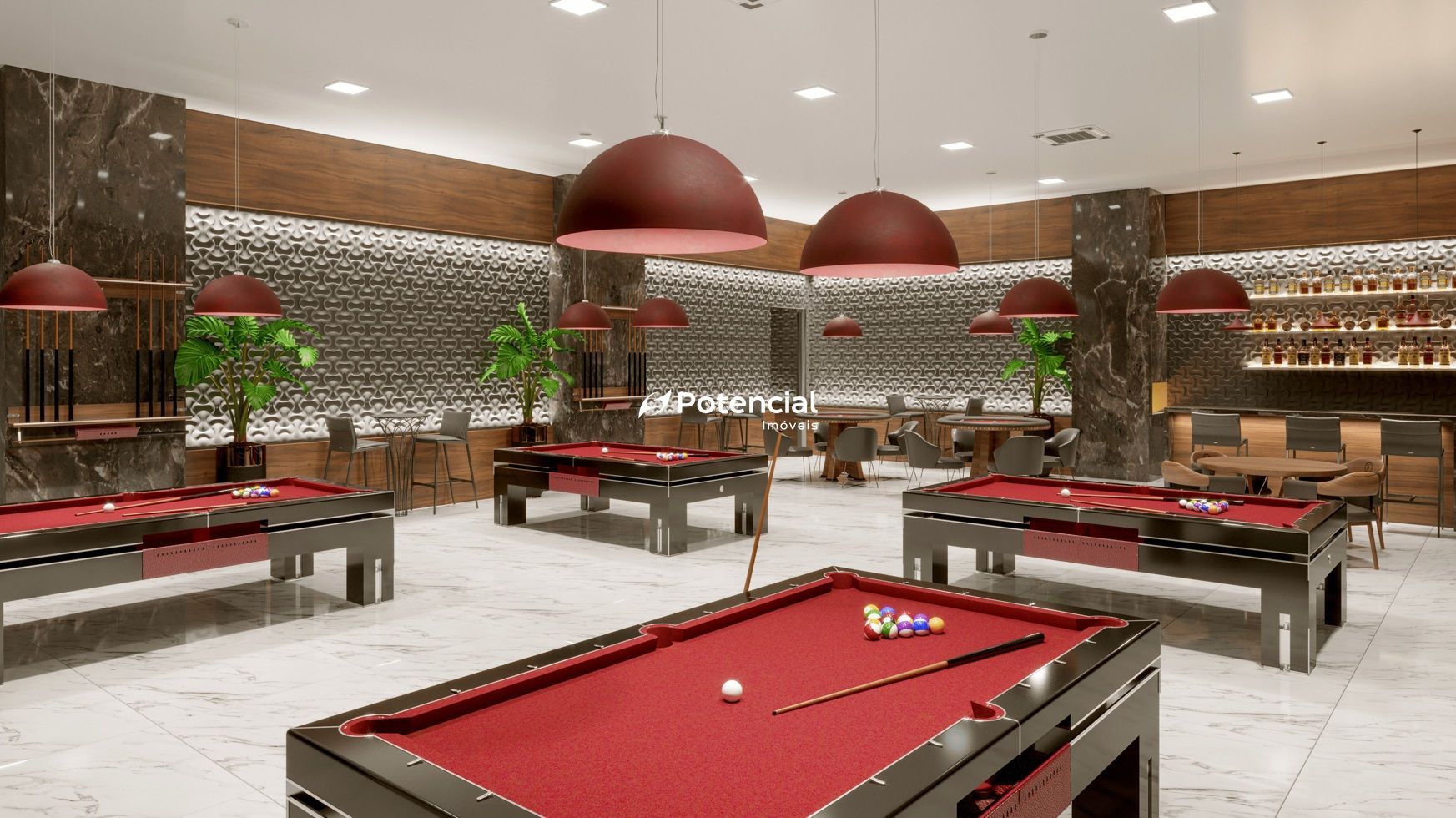 Sala de Sinuca | Empreendimento Reserva do Arvoredo Home Club