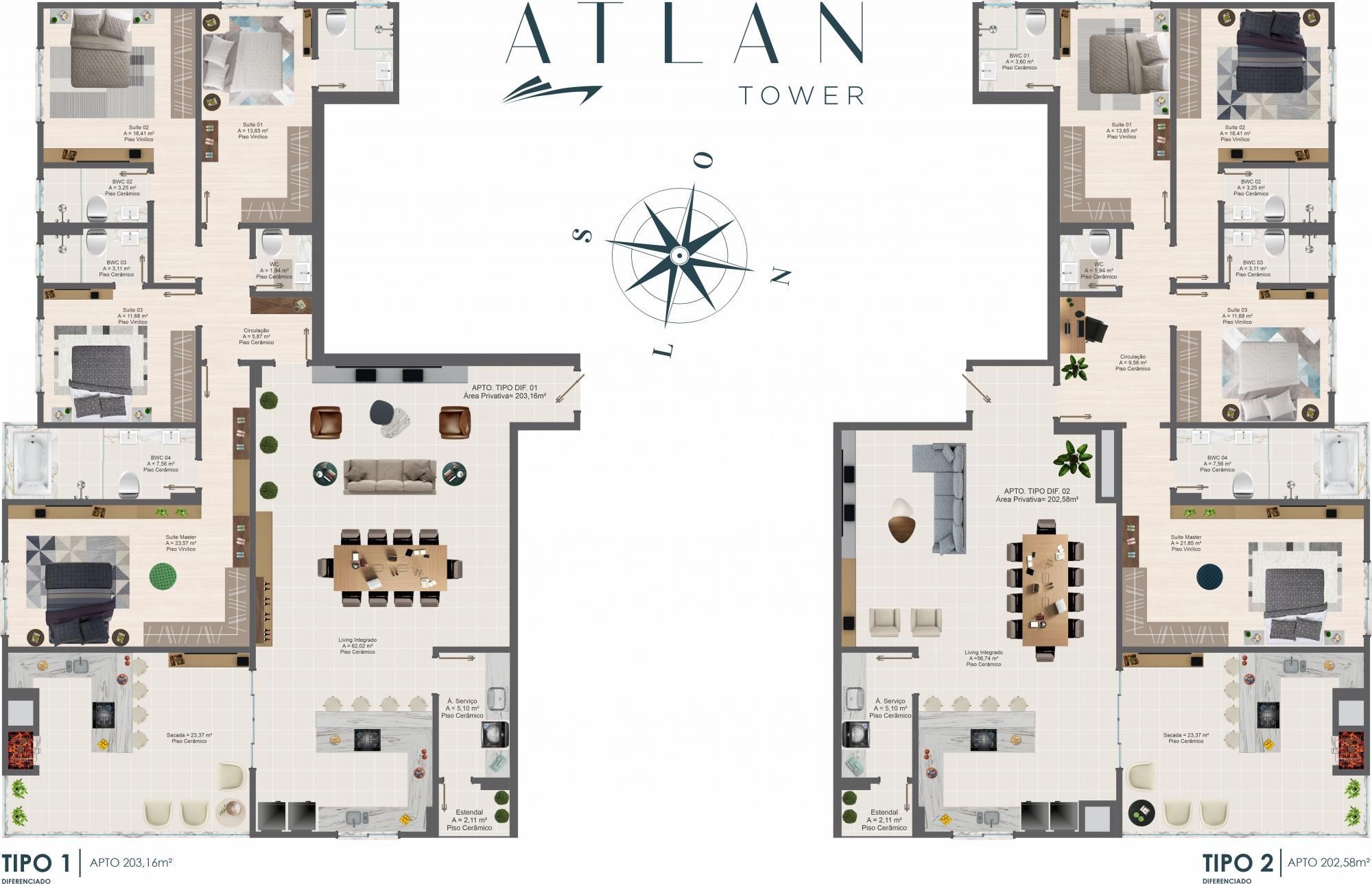 Imagem de Atlan Tower | Apartamento 3 suítes | Centro-Itapema | Potencial Imóveis Imagem de Atlan Tower | Apartamento 3 suítes | Centro-Itapema | Potencial Imóveis