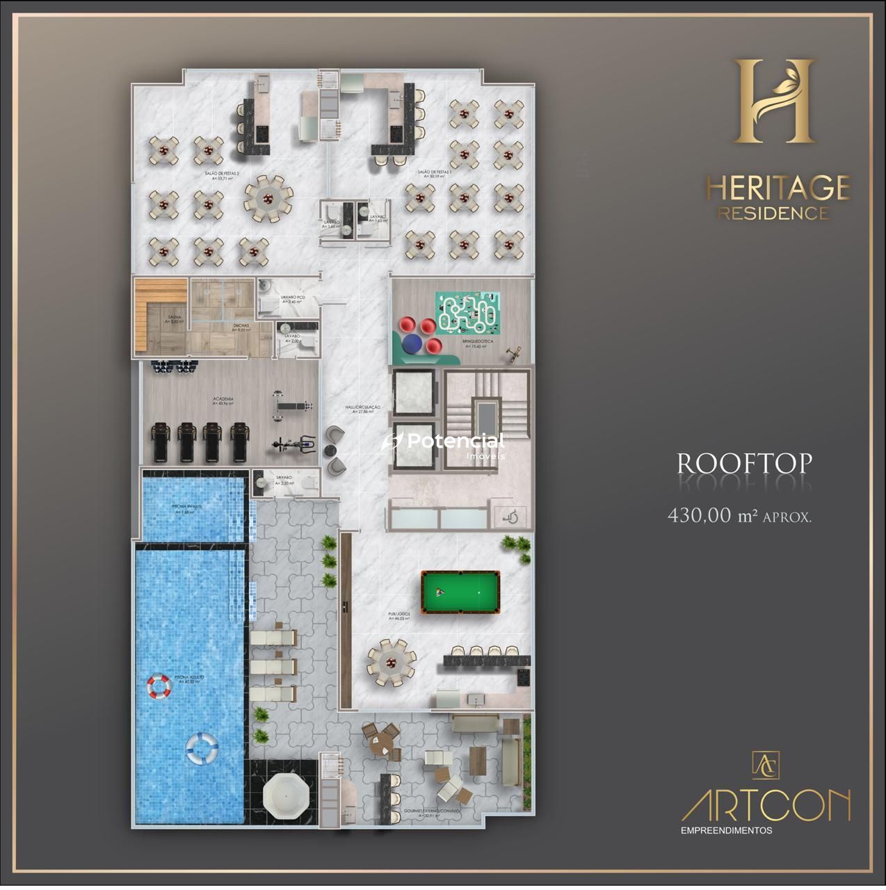 Planta do Lazer | Empreendimento Heritage Marina Residence