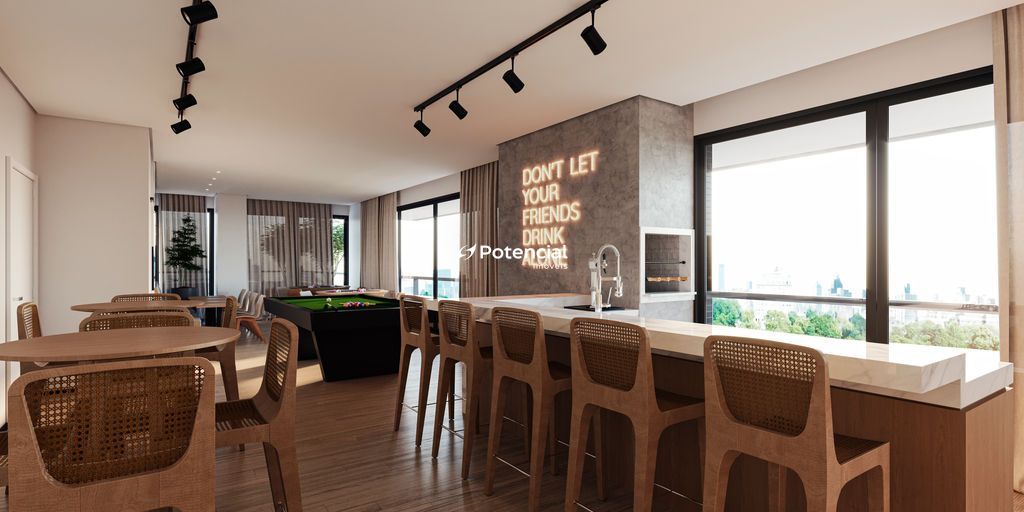 Projeto Sala de jogos com espaço gourmet l Edifício La Joie
