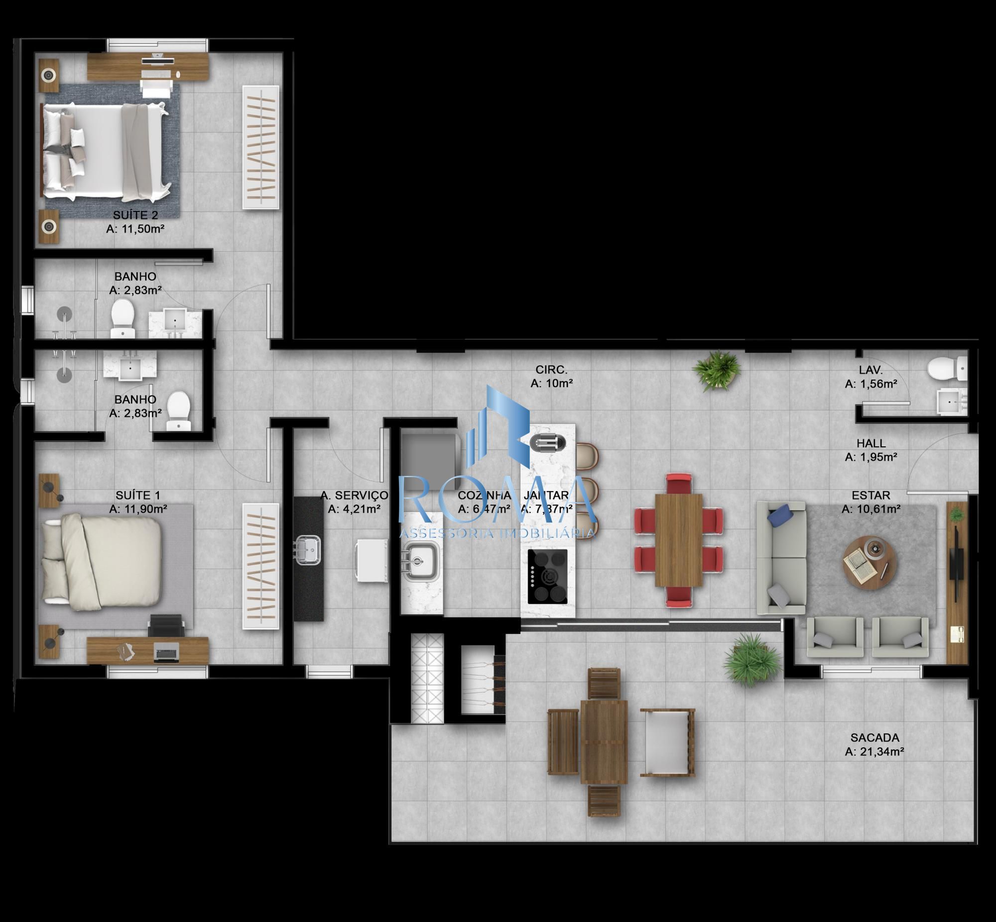 Apartamento, 2 quartos, 83 m² - Foto 5