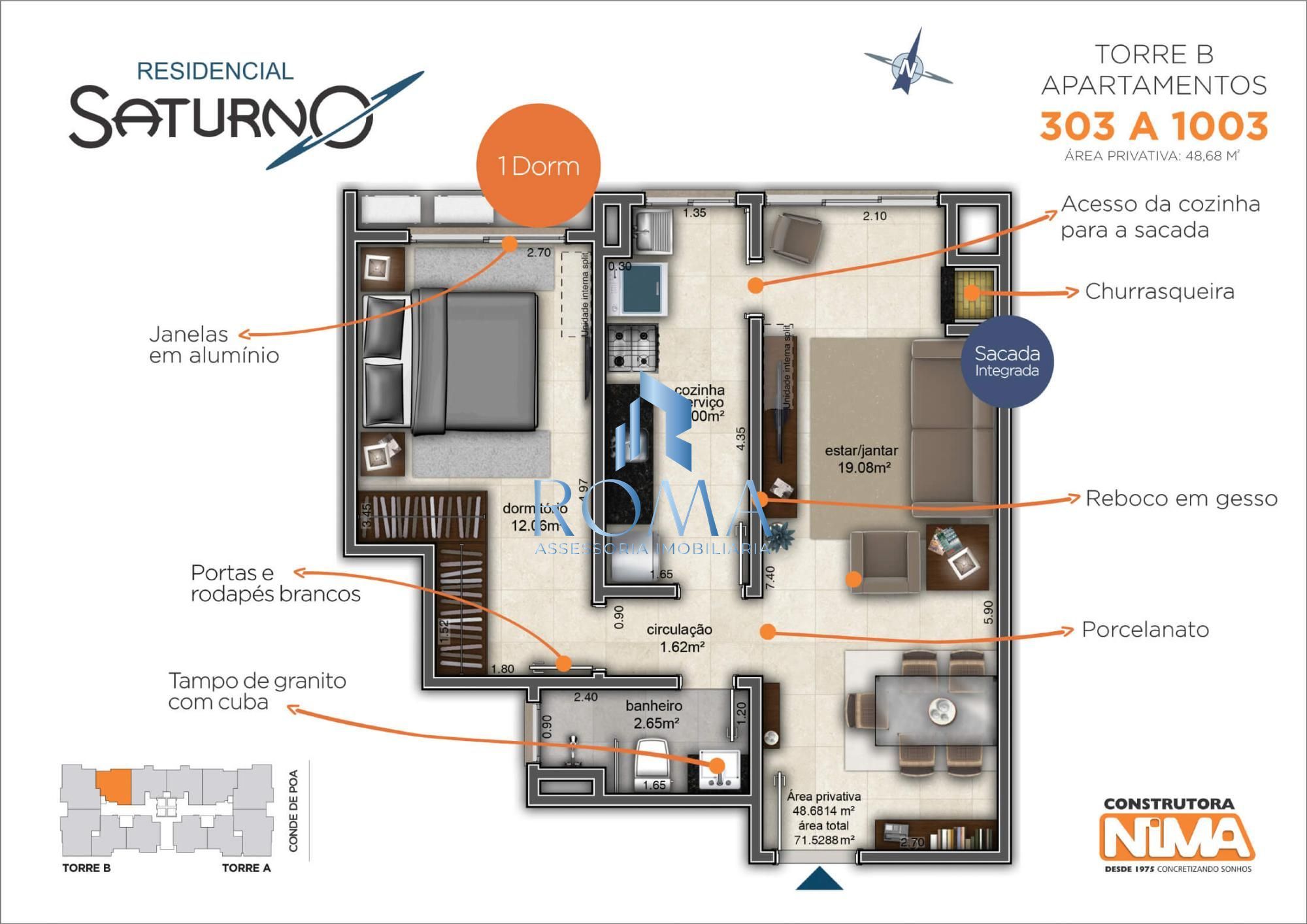 Apartamento, 1 quarto, 49 m² - Foto 21