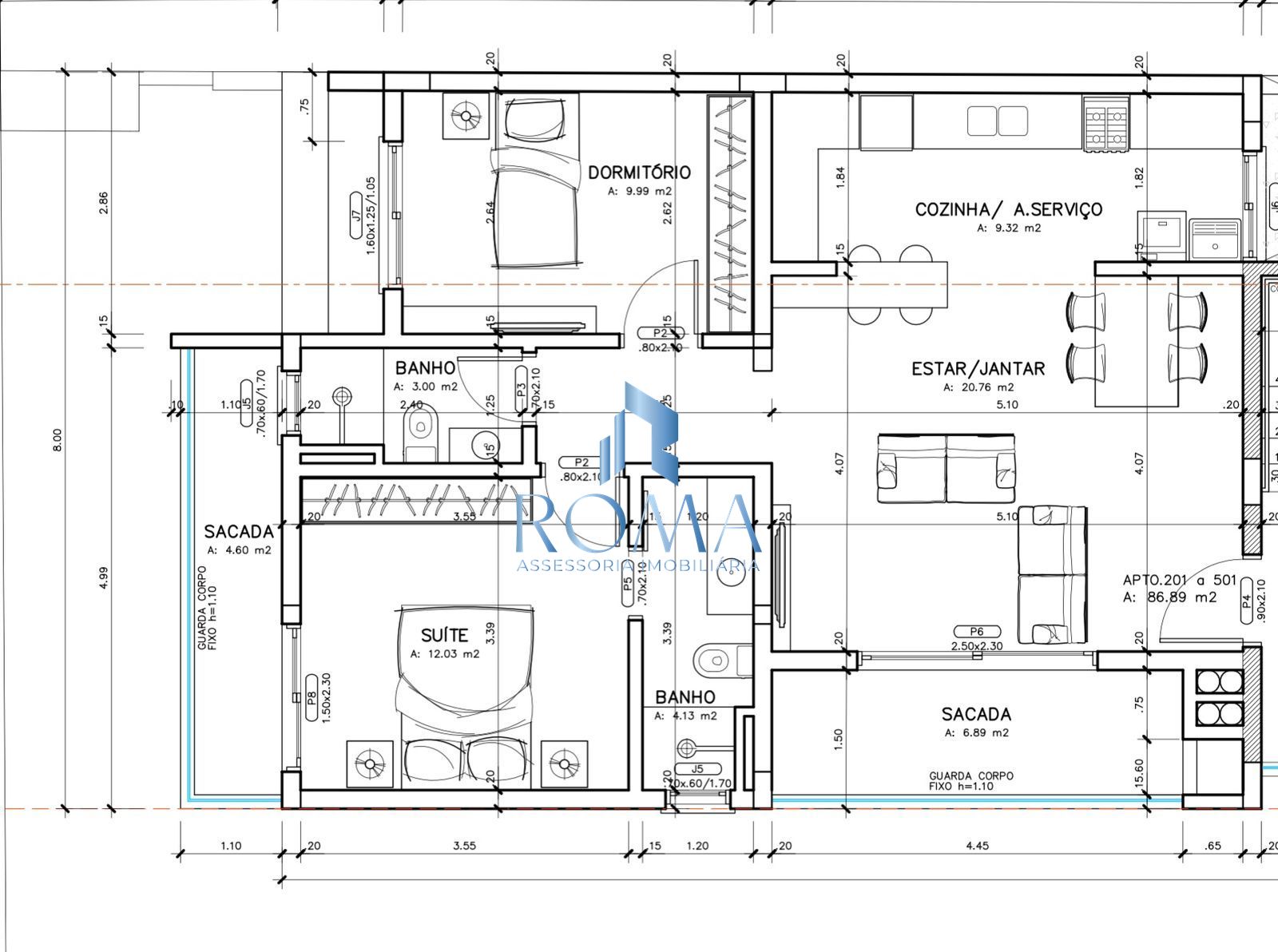 Apartamento, 2 quartos, 72 m² - Foto 8