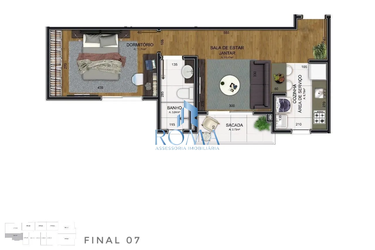 Apartamento, 1 quarto, 44 m² - Foto 2
