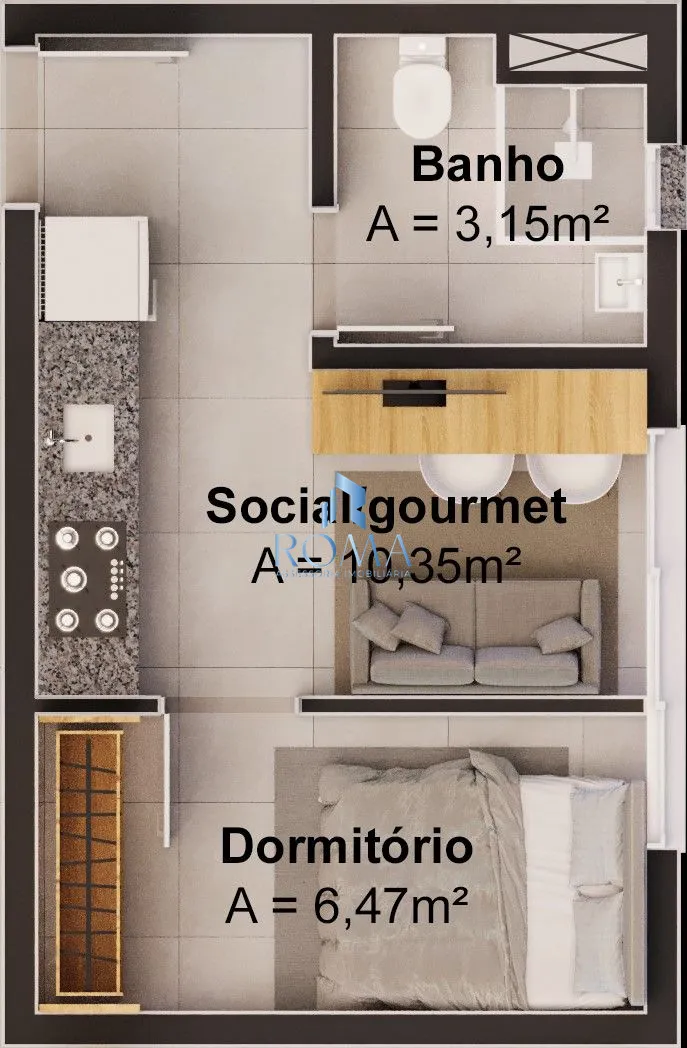 Apartamento, 1 quarto, 26 m² - Foto 4