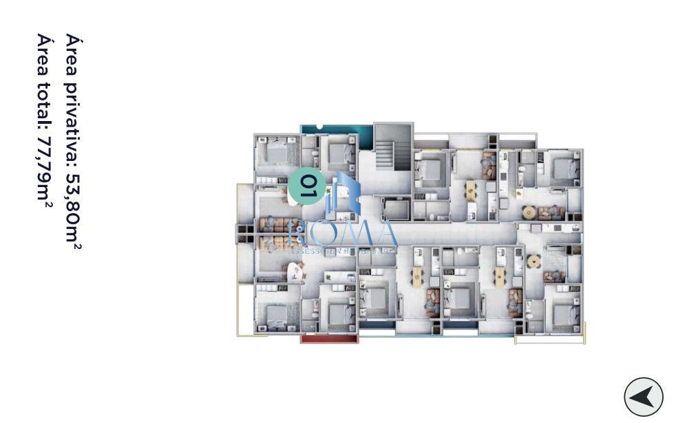 Apartamento, 2 quartos, 53 m² - Foto 3