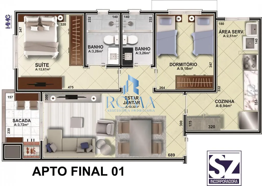Apartamento, 2 quartos, 76 m² - Foto 2