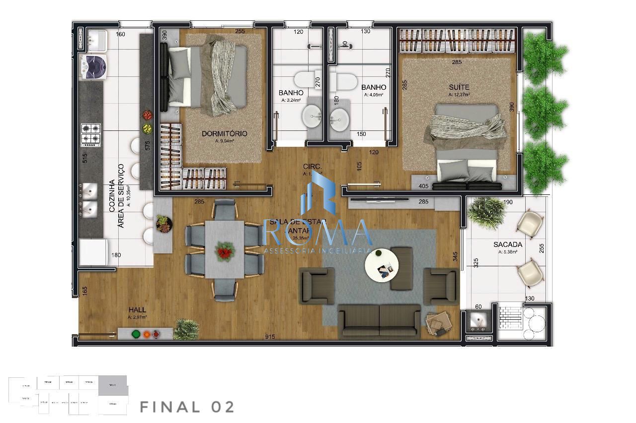 Apartamento, 2 quartos, 88 m² - Foto 2