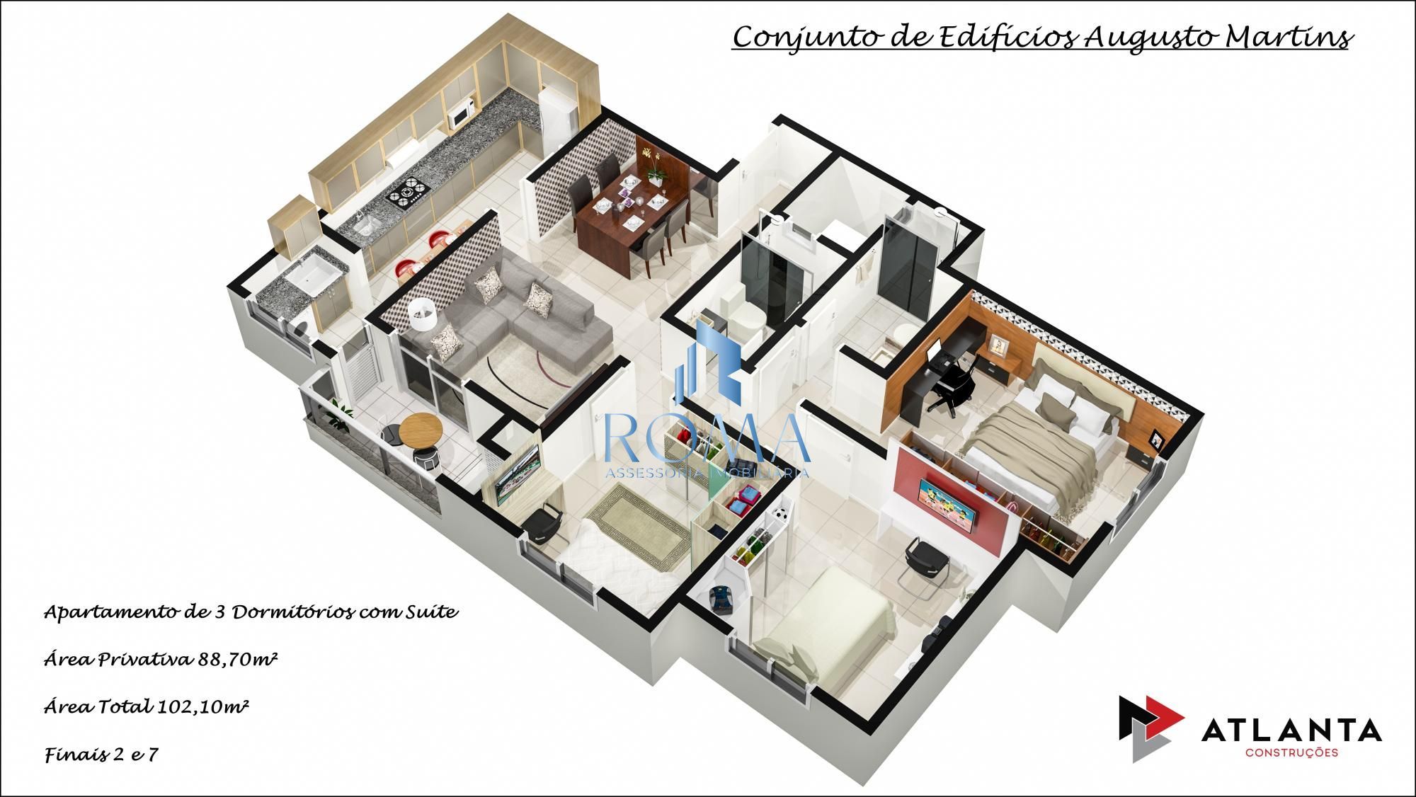 Apartamento, 3 quartos, 88 m² - Foto 2