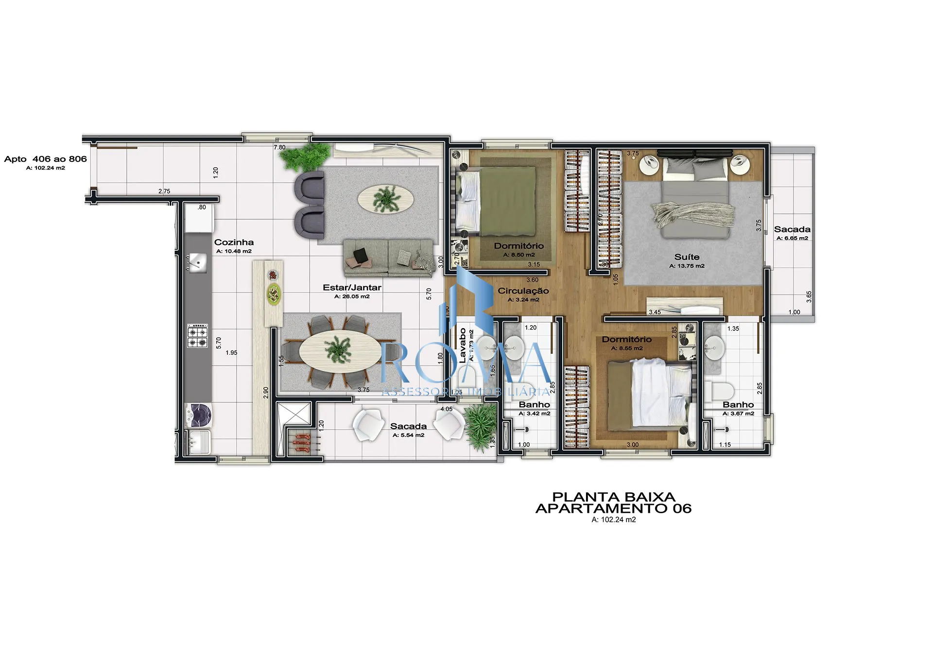 Apartamento, 3 quartos, 105 m² - Foto 2