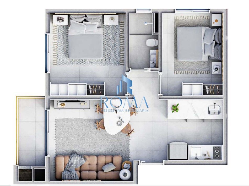 Apartamento, 2 quartos, 53 m² - Foto 2