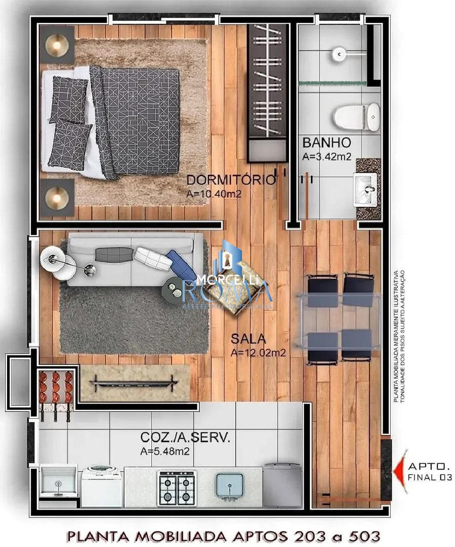 Apartamento, 1 quarto, 38 m² - Foto 2