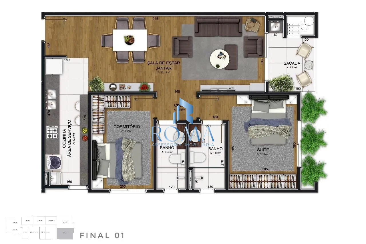 Apartamento, 2 quartos, 85 m² - Foto 2