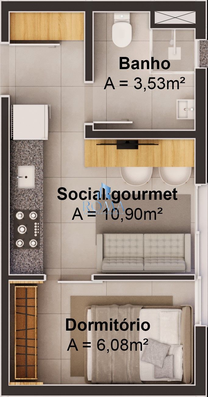 Apartamento, 1 quarto, 25 m² - Foto 4