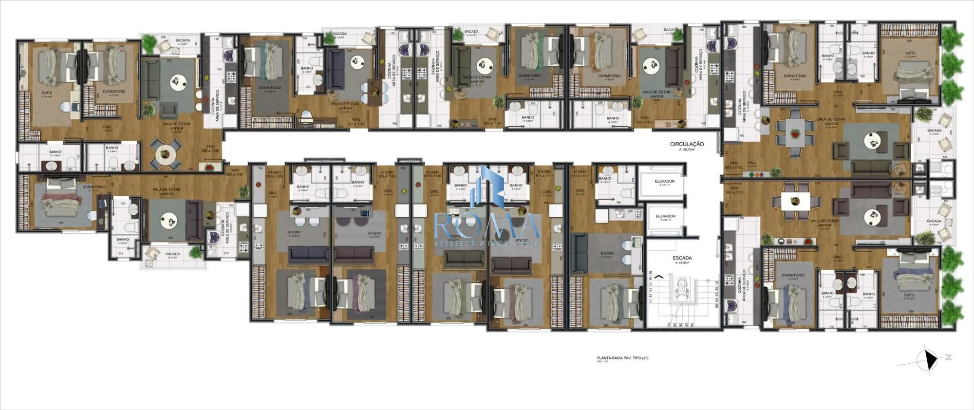 Apartamento, 1 quarto, 44 m² - Foto 3