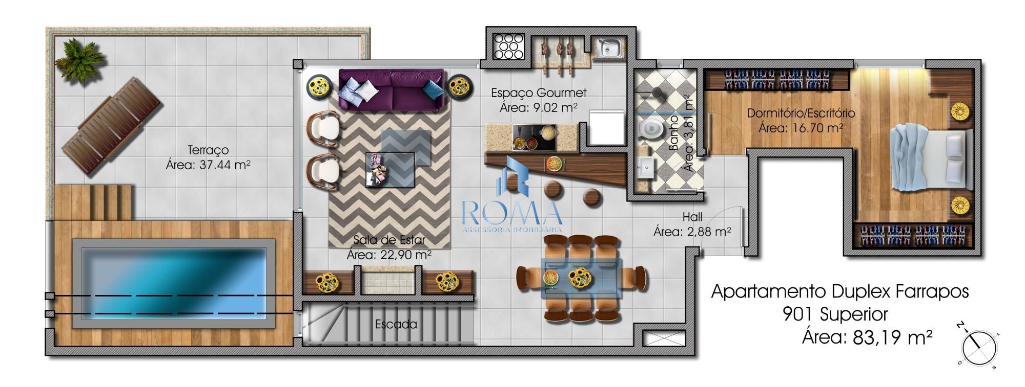 Cobertura, 3 quartos, 234 m² - Foto 3