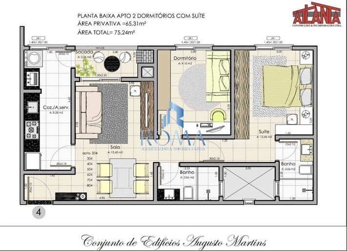 Apartamento, 2 quartos, 65 m² - Foto 2