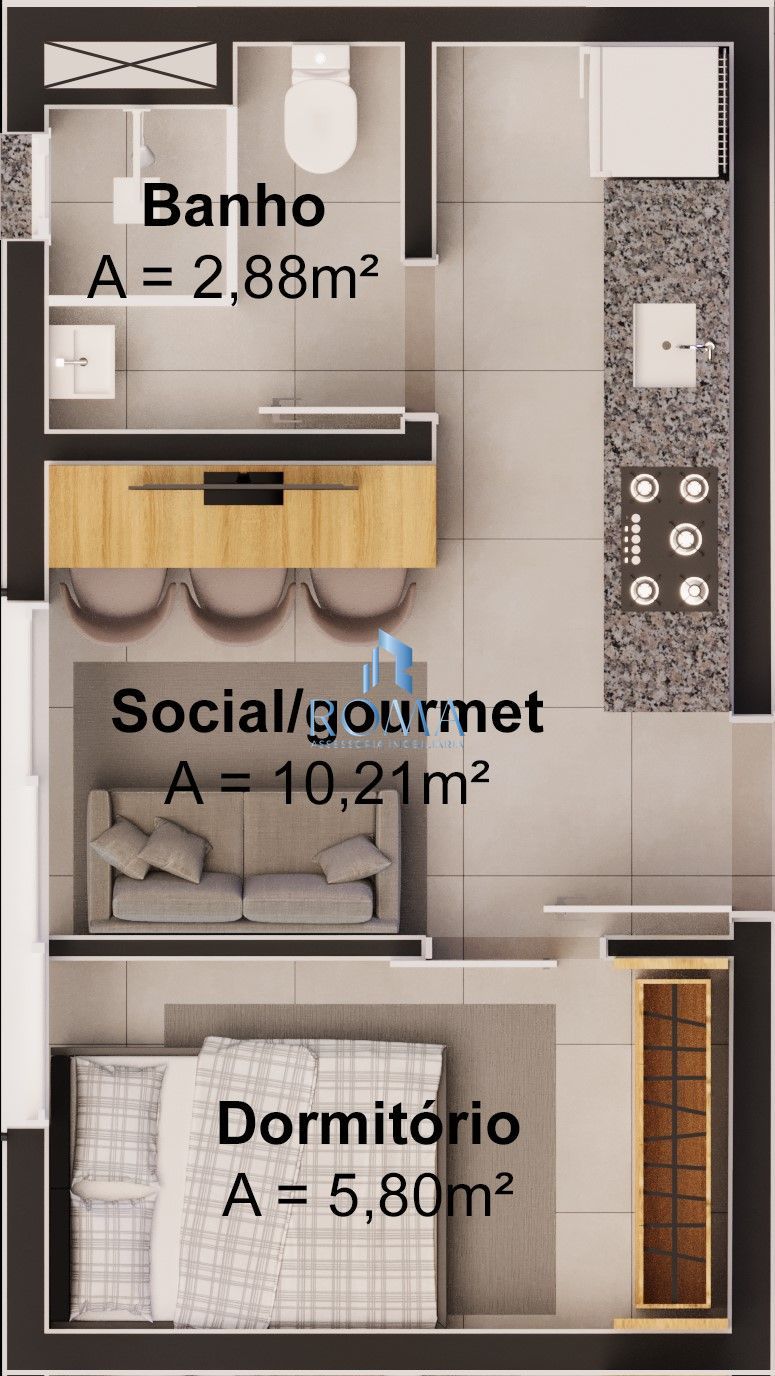 Apartamento, 1 quarto, 25 m² - Foto 4