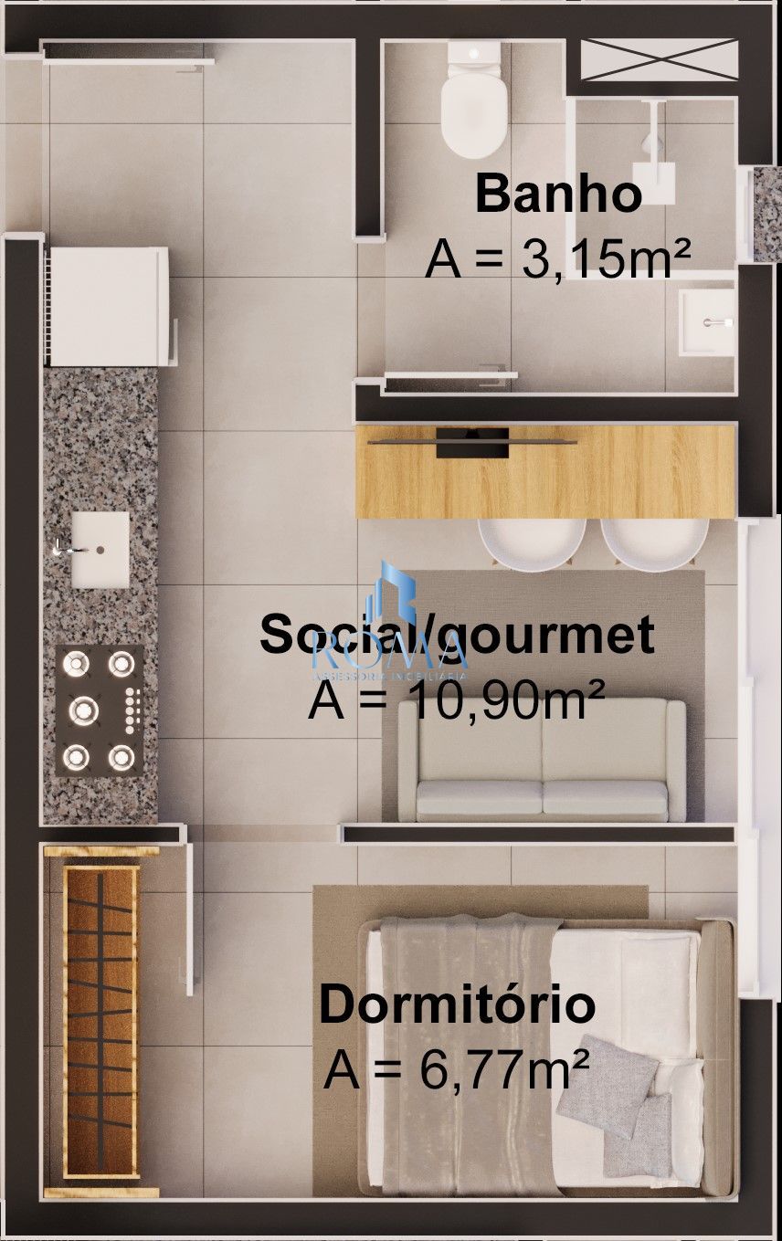 Apartamento, 1 quarto, 26 m² - Foto 4